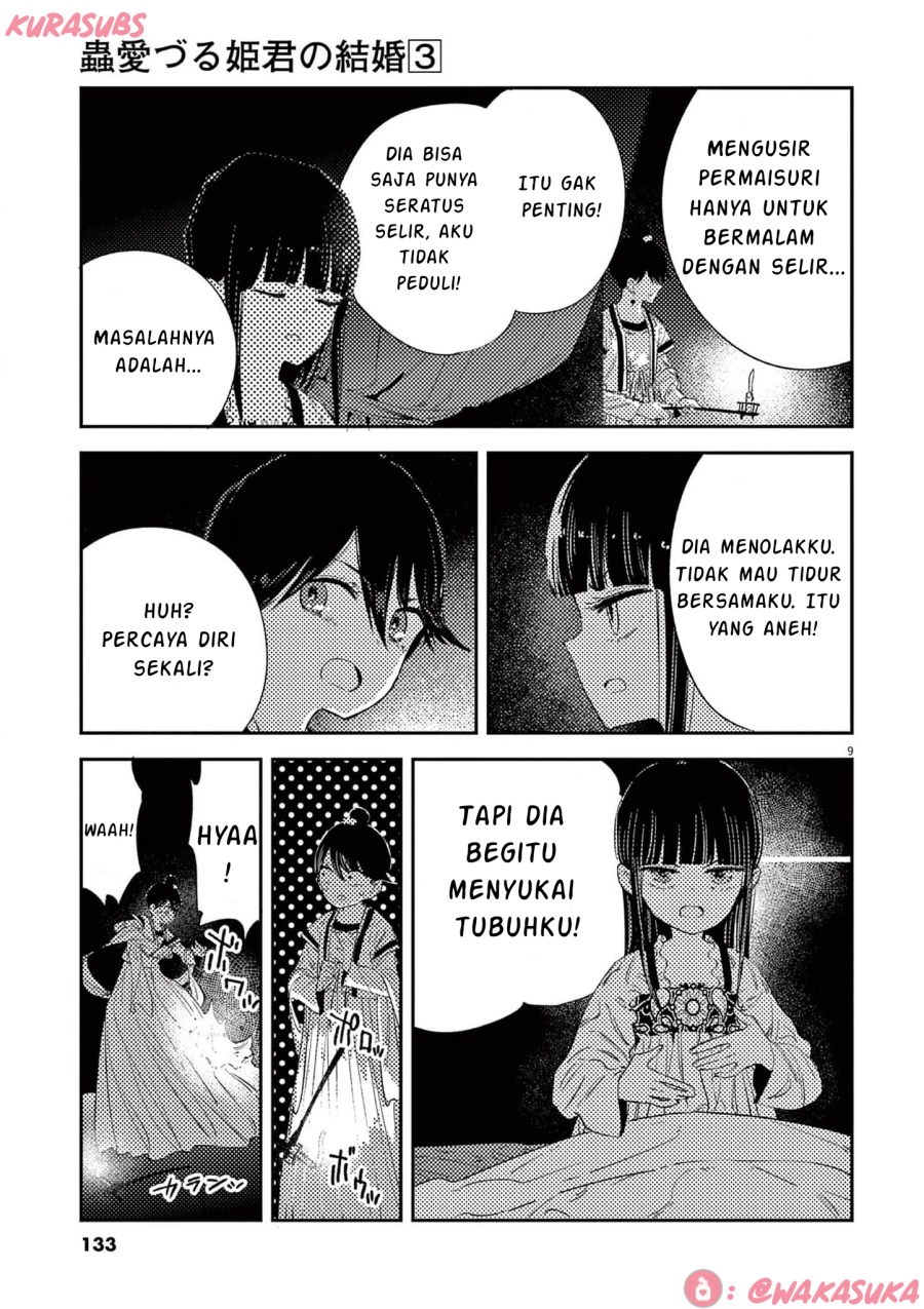 Mushi Mezuru Himegimi no Kekkon Chapter 22 Gambar 9