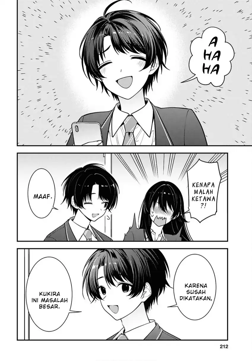 Tonari no Seki no Yankee Shimizu-san ga Kami o Kuroku Sometekita Chapter 17 - Halaman 14